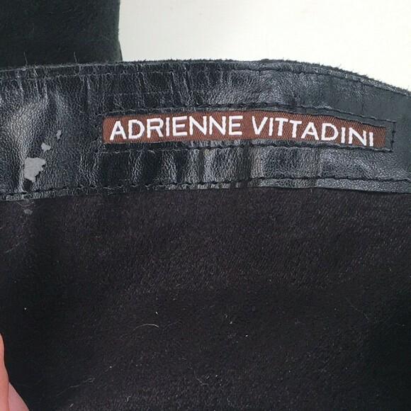 Adrienne Vittadini Patrick Suede Heeled boots Black Knee High Zip Up Women's 7.5 - Picture 10 of 12